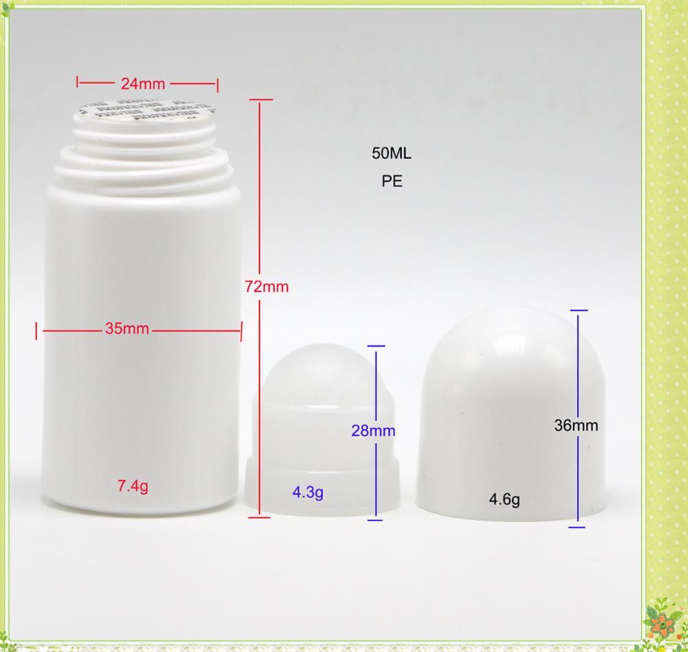 50ml PE/PP Refillable Classical Empty Plastic Roll on Deodorant Bottle Containers with a Compression Seal by China Supplier