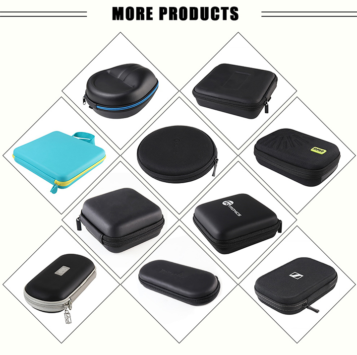 Travel Black Hard PU Hanging Storage Bag EVA Case