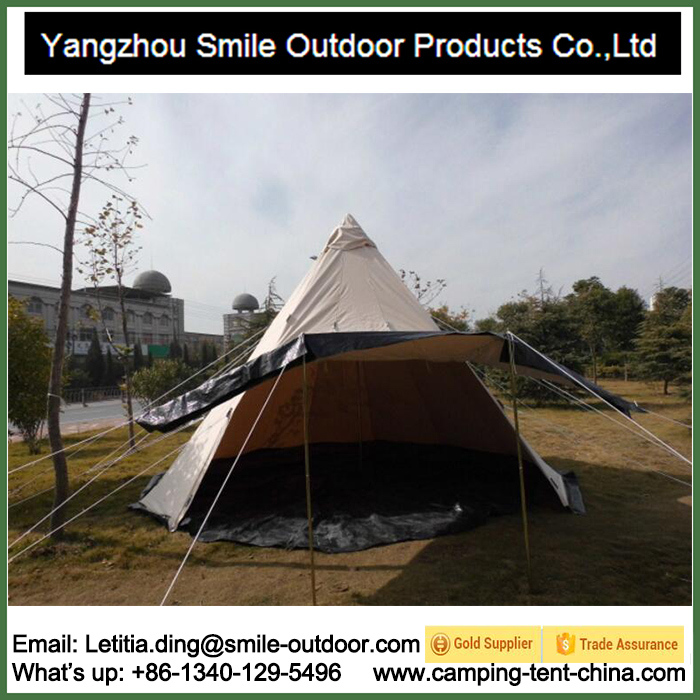 Windproof Family Large Camp Teepee Event Cotton Canvas Tent