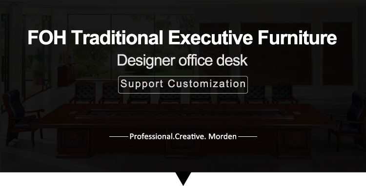 High Quality Large Office Conference Desk in Wood Veneer Design for Sale