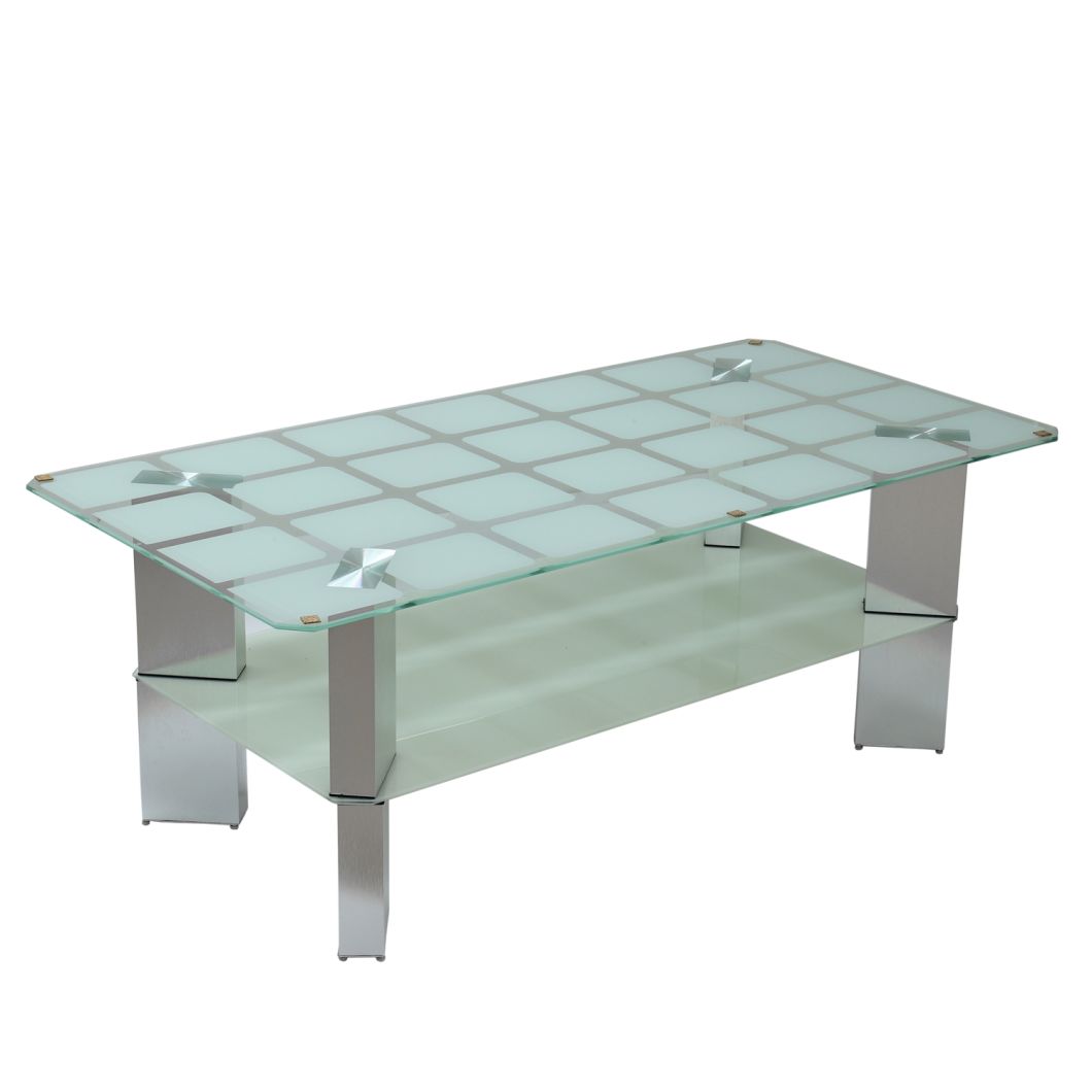 Tempered Glass Coffee Table Aluminum Leg New Design Brushed Finish Modern Furniture New Design Tea Table 2019 High Quality Center Table