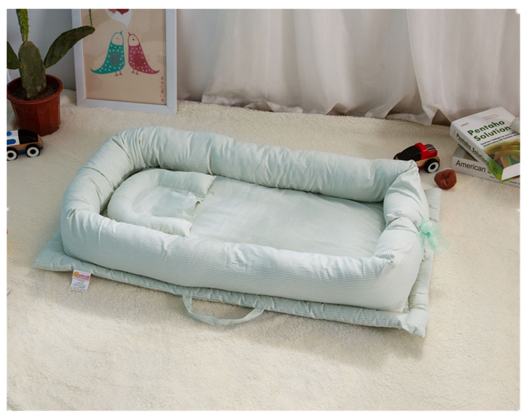 Cartoon Portable Infant Baby Crib Mattress Kids Travel Crib Bed