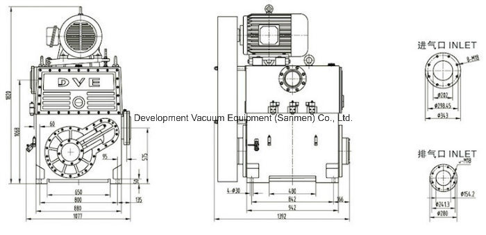 H-600DV Rotary Piston Large Power Pump for Vacuum Coating Machine