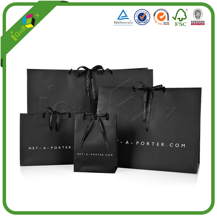 Luxury Custom Printing Printed Kraft Paper Shopping Packaging Carrier Gift Paper Bags for Packing with Handles