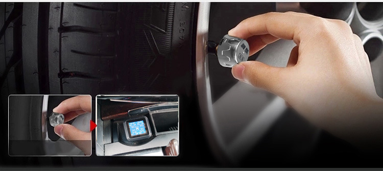 External Sensor TPMS Cigar Lighter TPMS Dashboard Tire Pressure Monitor System