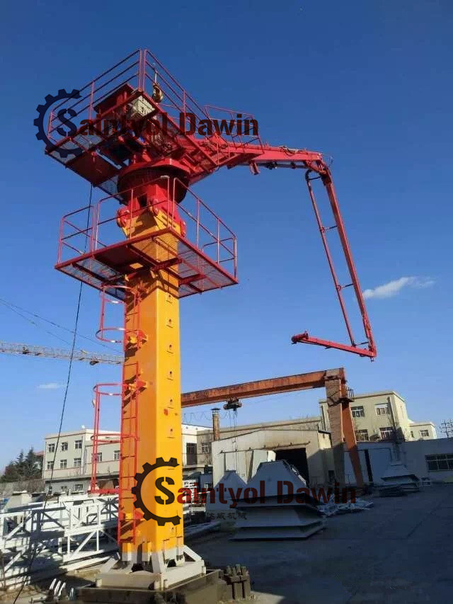 Concrete Distributing Boom with Self Climbing Hydraulic Lifting System