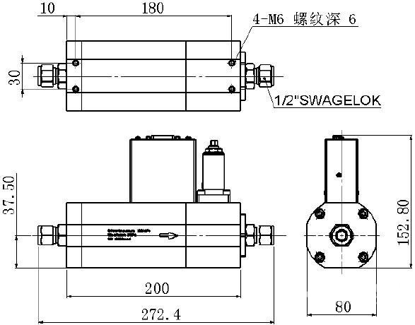 Thermal Throttle Type Analog Gas Mass Flow Controller and Mass Flow Meter