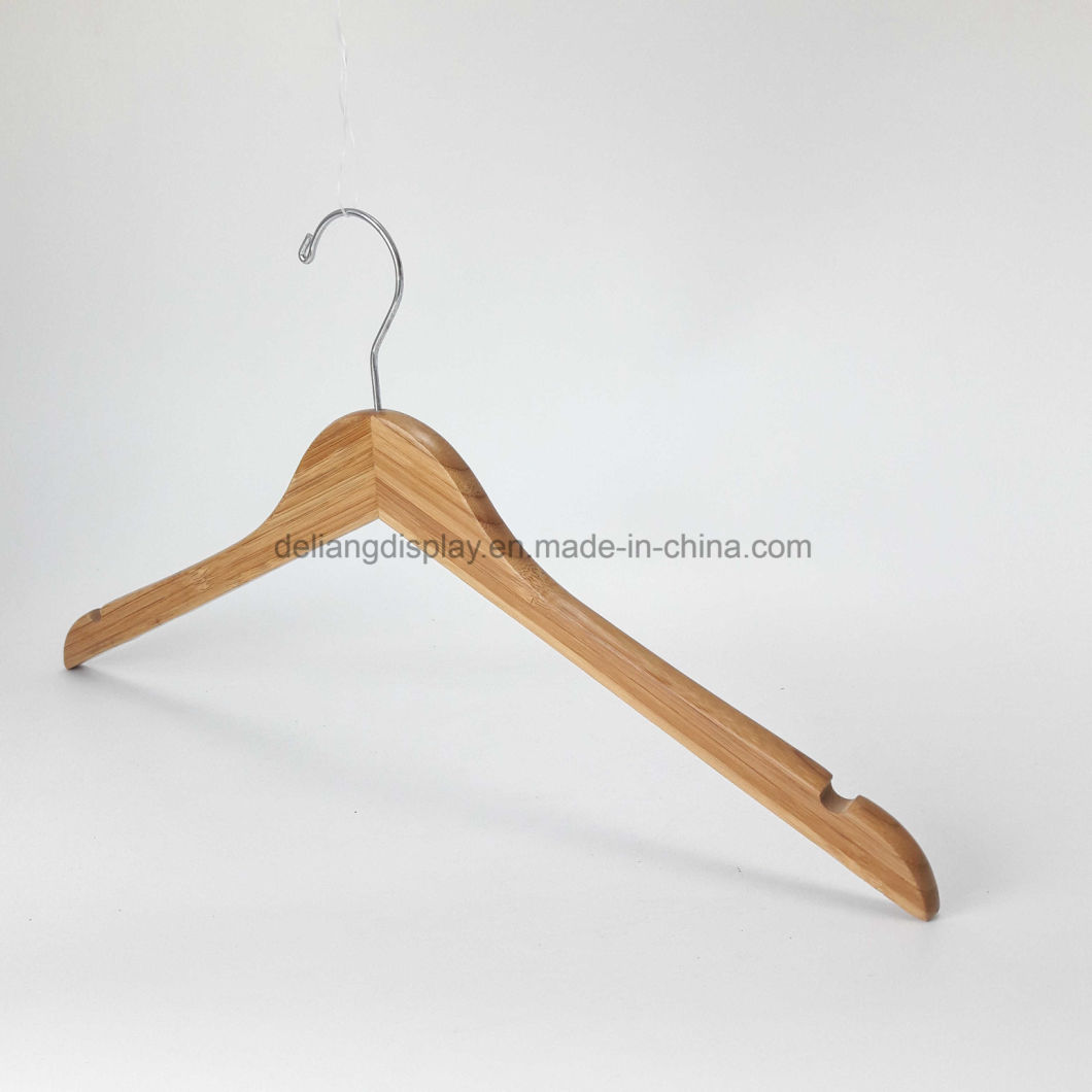 Wholesale Bamboo Wooden Hanger U-Notice Shirt Suit Hanger