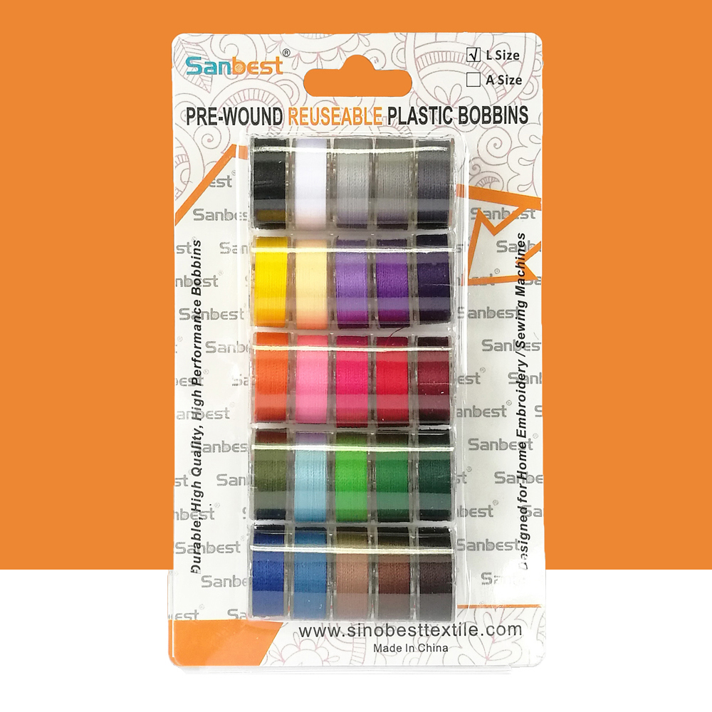 Colorful Portable Pre-Wound Bobbins Thread