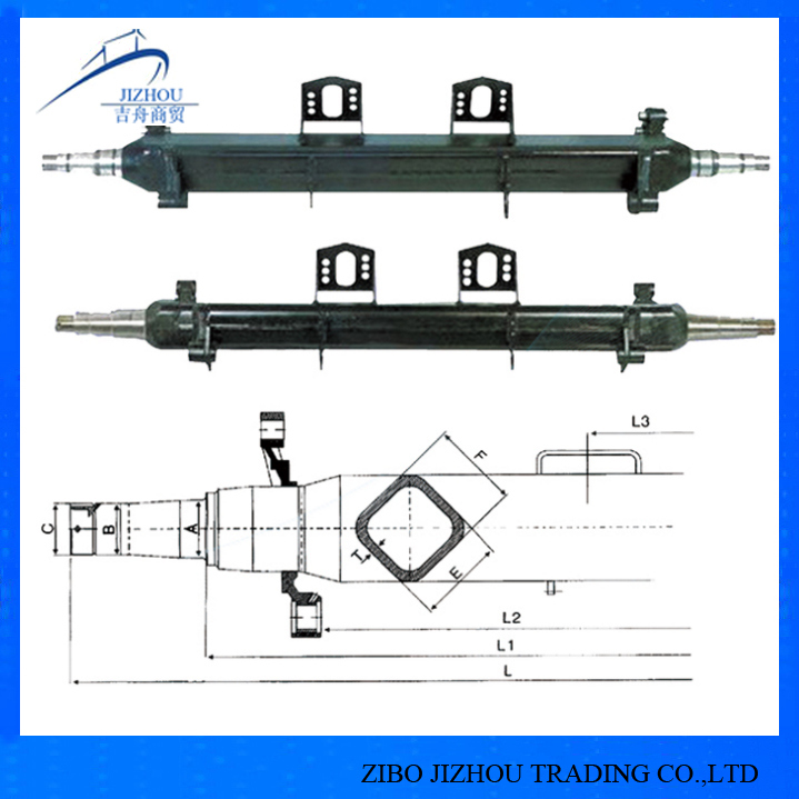 Semi Trailer 1840 Square Beam German Axle for Sale