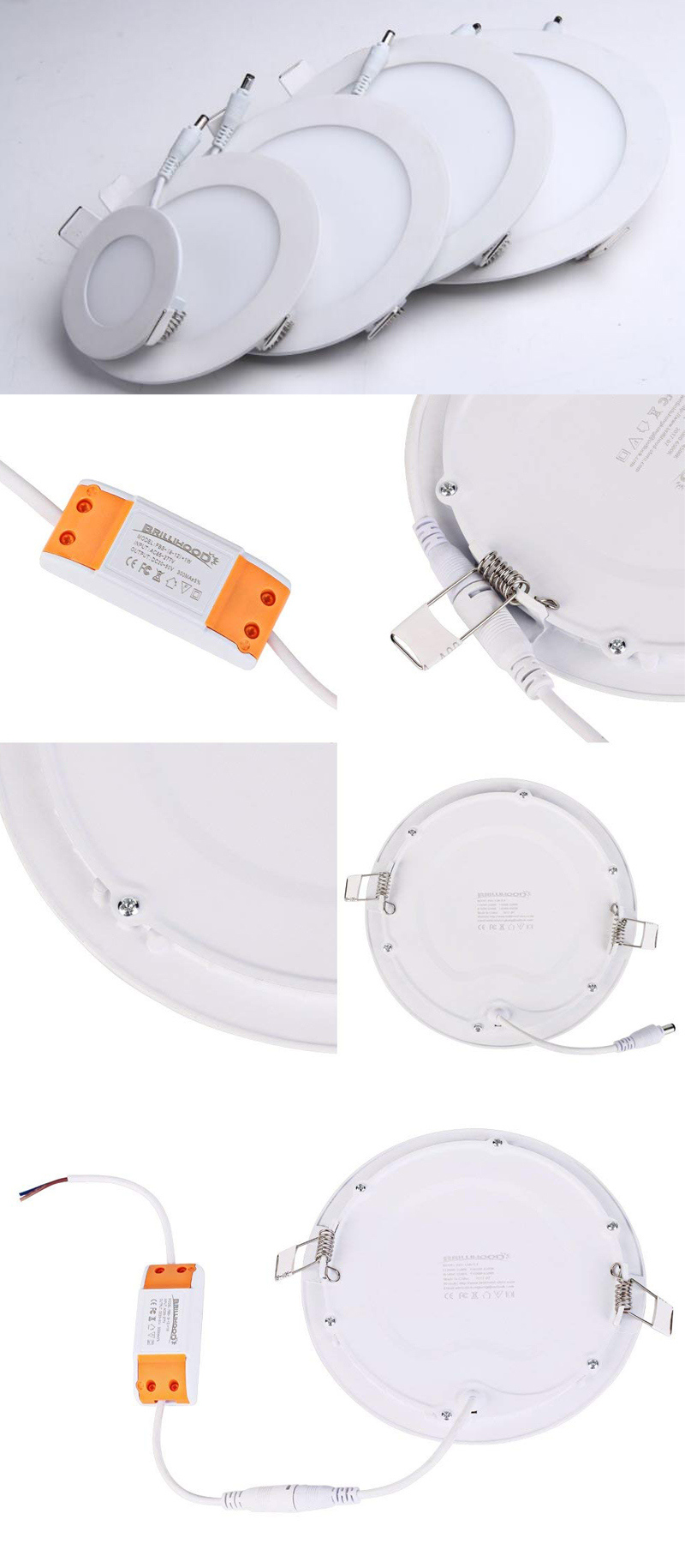 3W-24W Round Square Ceiling Recessed Slim LED Panel Light