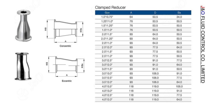 Sanitary Stainless Steel Pipe Fitting Matt Polish Customized Size Welded End Reducer