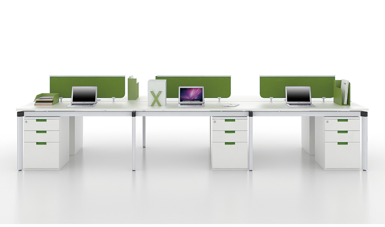 Modern Design 4 Seats Office Modular Workbench with Different Colors