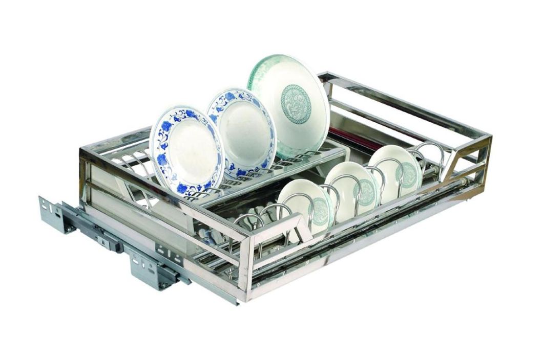 Kt-3002A Stainless Steel Tube Drawer Basket (Plastic Joint)