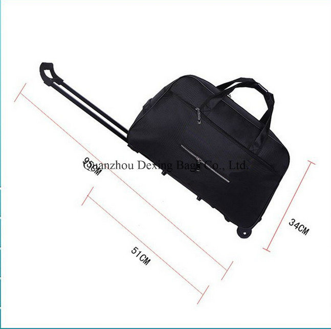 New Fashion High Quality Polyester Trolley Travel Bag on Wheels