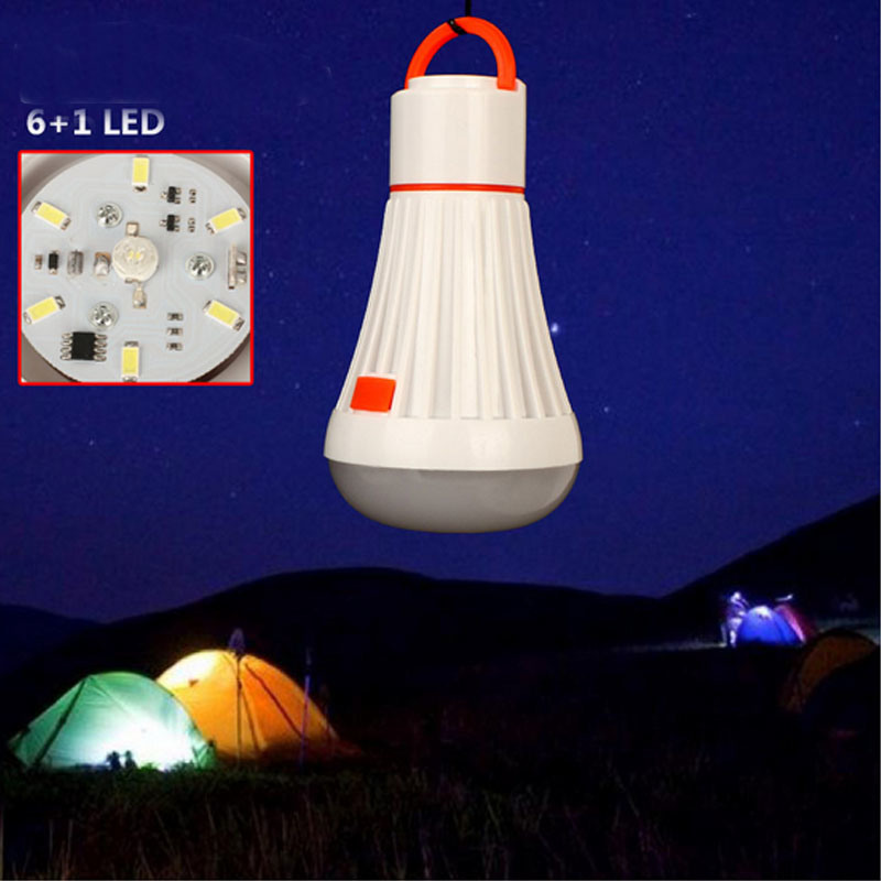 Outdoor Camping Lamp Hanging Tent Light 6+1 LED Bulb Camping Lanterns