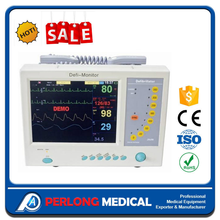 10.4 Inch Medical Equipment First-Aid Biphasic and Monophasic Defibrillator PT-9000b