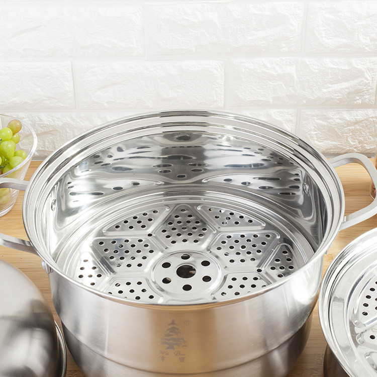 High Quality Stainless Steel Double Boiler and Steamer&Cookware