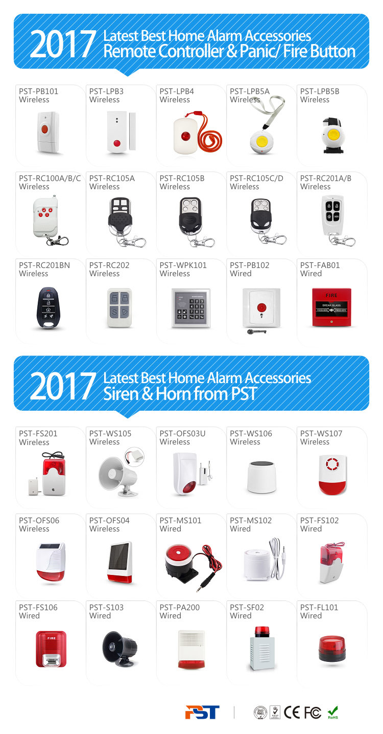 2018 Newest Flash & Sound Wireless Siren/Alarm Siren (PST-FS201)