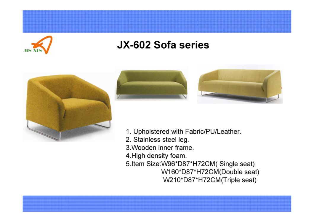 Design Style Fabric Office Sofa Set, One Seater, Two Seater and Three Seater