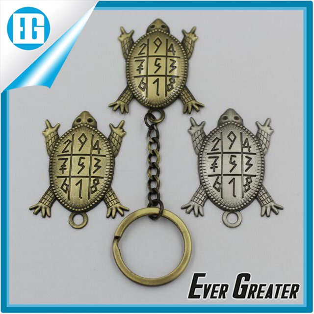 Custom Silver House Shape Couple Metal Key Chain