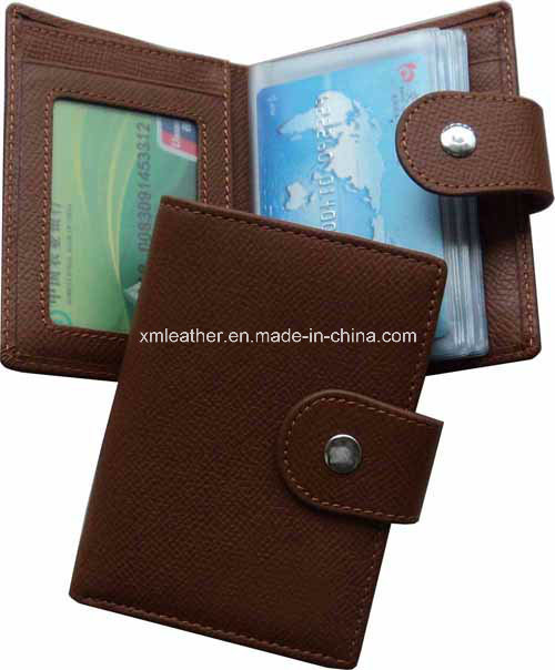 Office Unisex PU Leather Name Card Holder