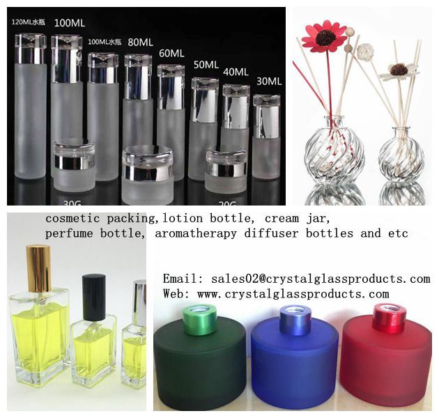 Round Cosmetic Packaging Glass Bottle for Lotion