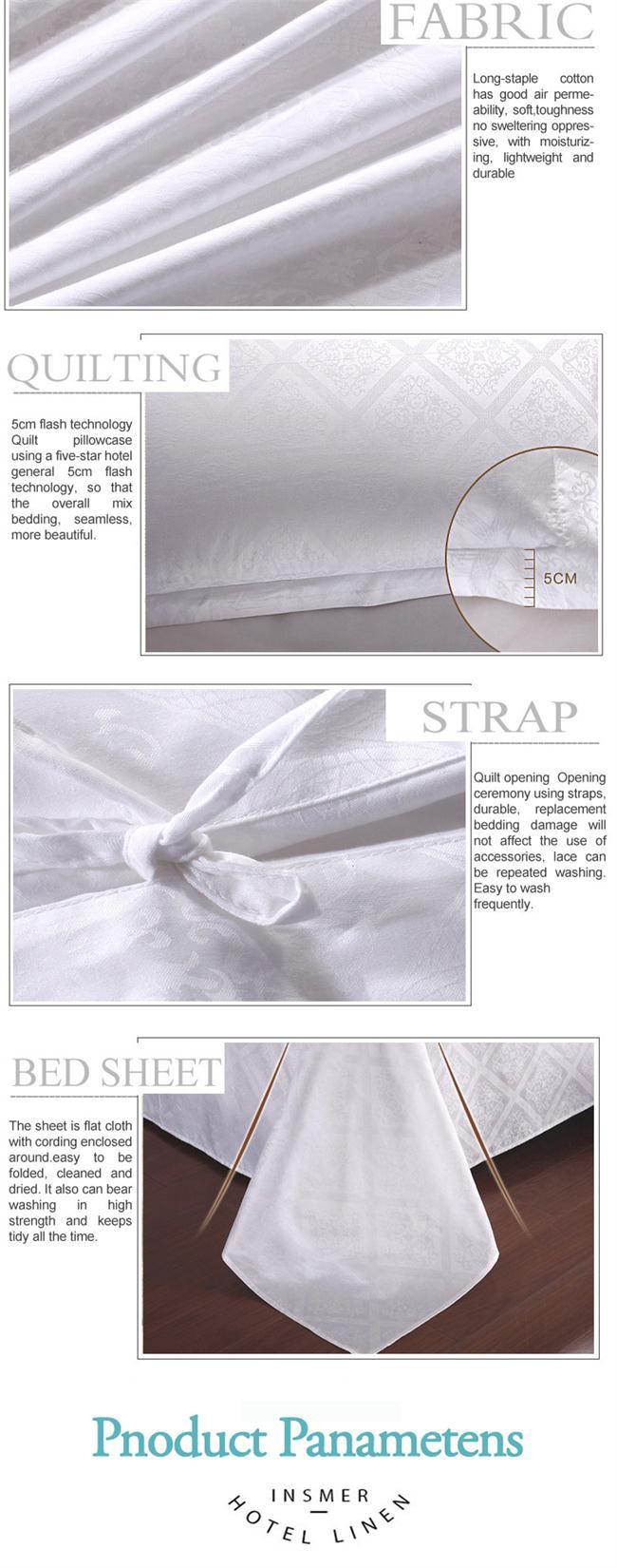 Wholesale Jacquard Cotton Hotel Bed Bedding Set