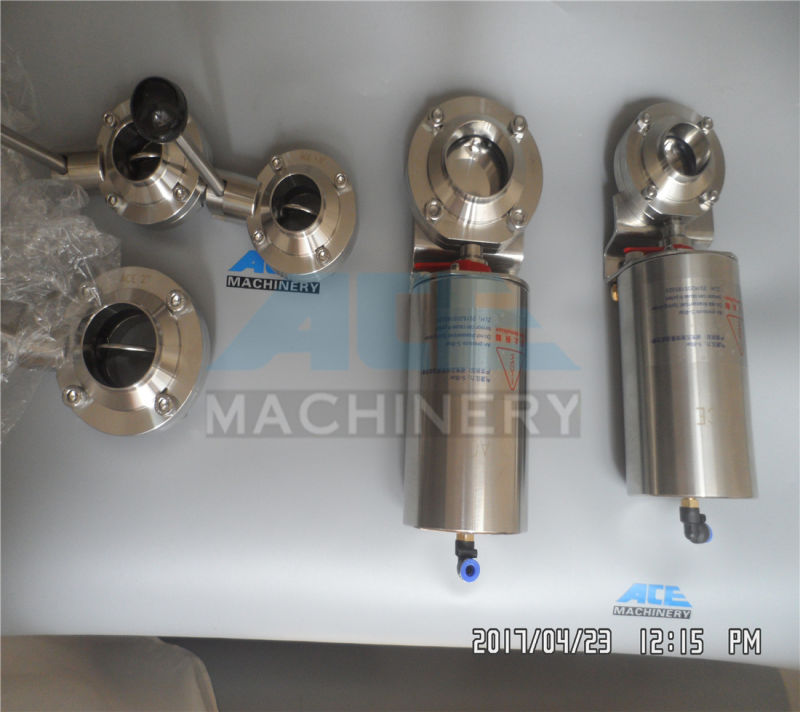 Hygienic Pneumatic Sanitary Valve Butterfly Valve for Milk Use