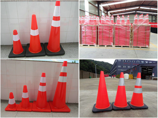 Colored Flexible PVC Road Traffic Safety Cone