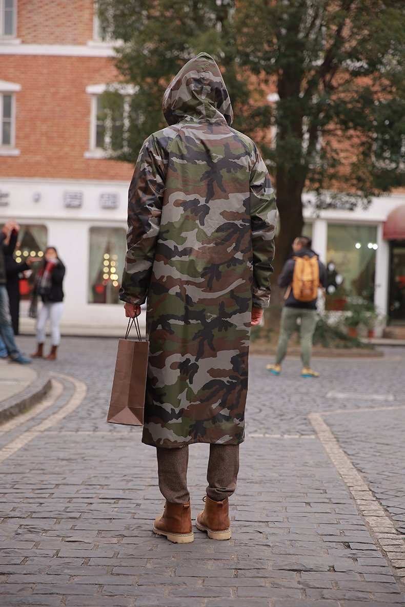 Camouflage Polyester Raincoat Waterproof Jacket Men's Rainwear
