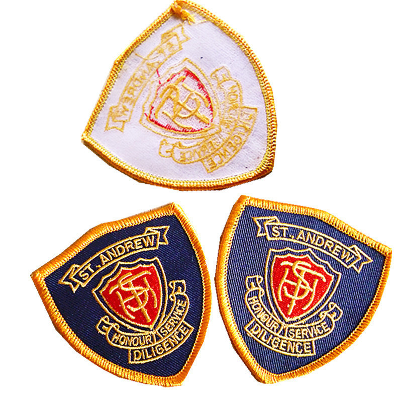 Cheap Custom Woven Embroidered Patches with Merrow (YB-e-043)