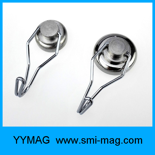 Steel Housed Cup Magnets with Detachable Hooks