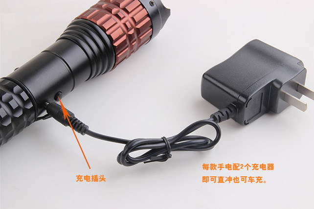 X5 Aluminum Electric Shock Stun Guns with Flashlight (SYSG-895)