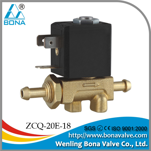 24VDC Brass Gas Solenoid Valve (ZCQ-20E-18)