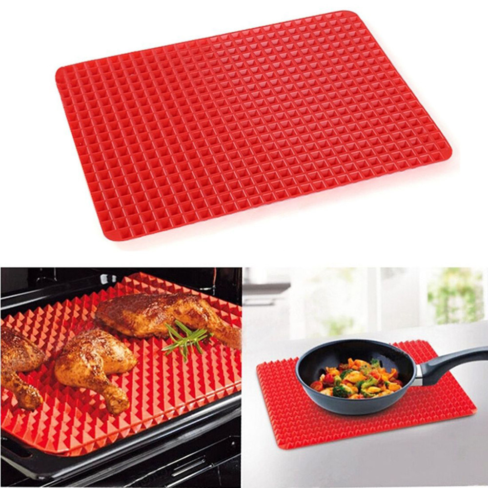 Red Pyramid Bakeware Pan Nonstick Silicone Baking Mats Pads Moulds Cooking Mat Oven Baking Tray Sheet Kitchen Tools