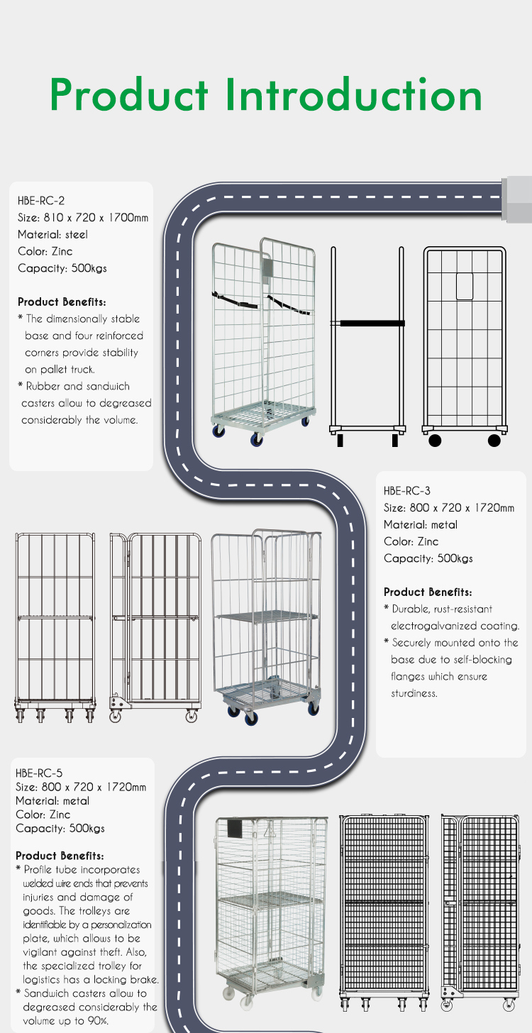 Wire Metal Storage Laundry Cart with Four Wheels