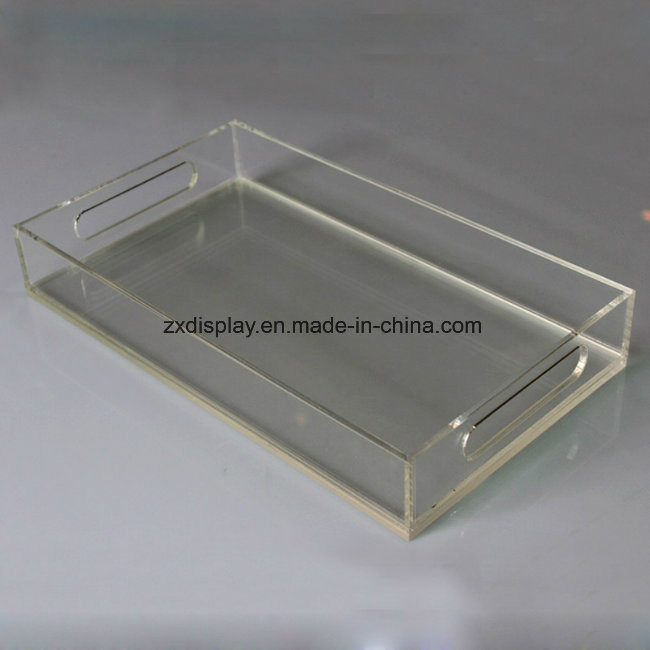 Custom Clear Acrylic Paper Insert Tray, Acrylic Tray with Insert Paper