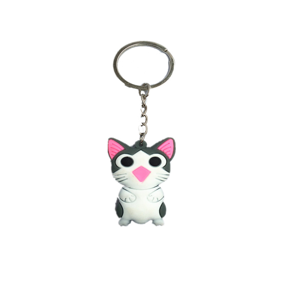 Key Chains Wholesale Custom 3D Cute Cartoon Logo Key Tag Soft PVC Rubber Keychain for Promotion Gift