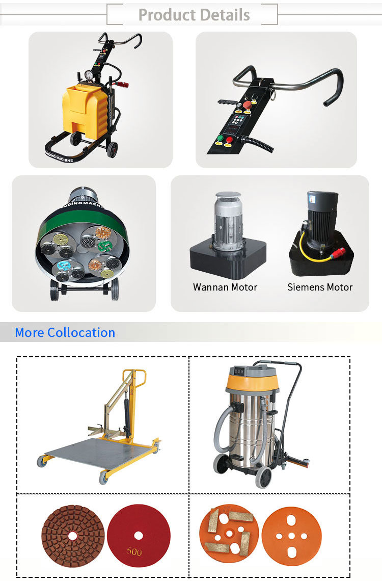 Manufacture Concrete Grinder with Vacuum and Grinding Floor Machine