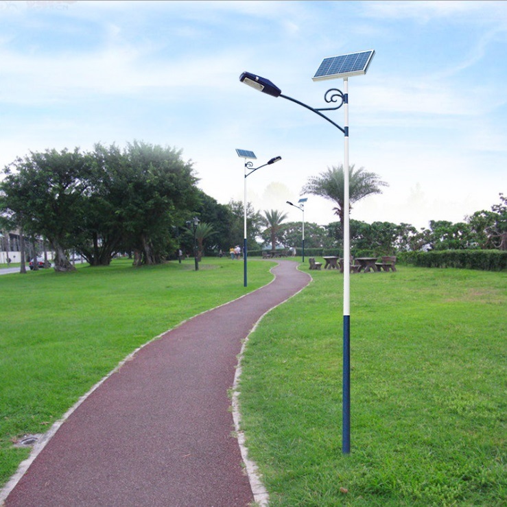 Galvanized Solar Steel Light Pole in Street