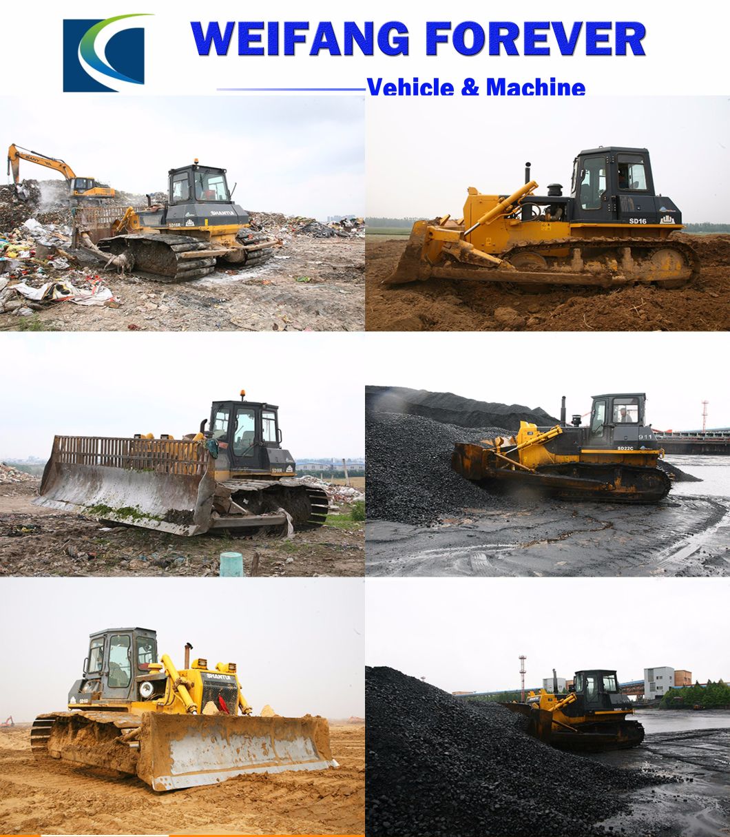 Best Quality Bulldozer Shantui SD16 Series 16tons Hydraulic Crawler Bulldozer with Three Shank Ripper