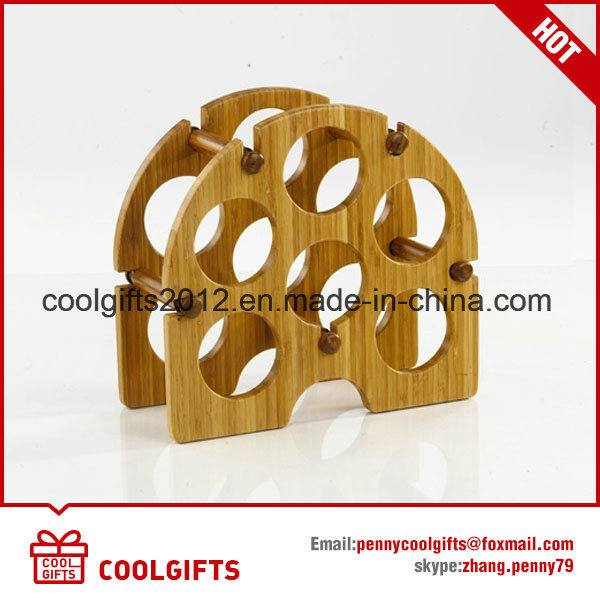 Home Decoration Bamboo Wooden Antique Style Wine Rack