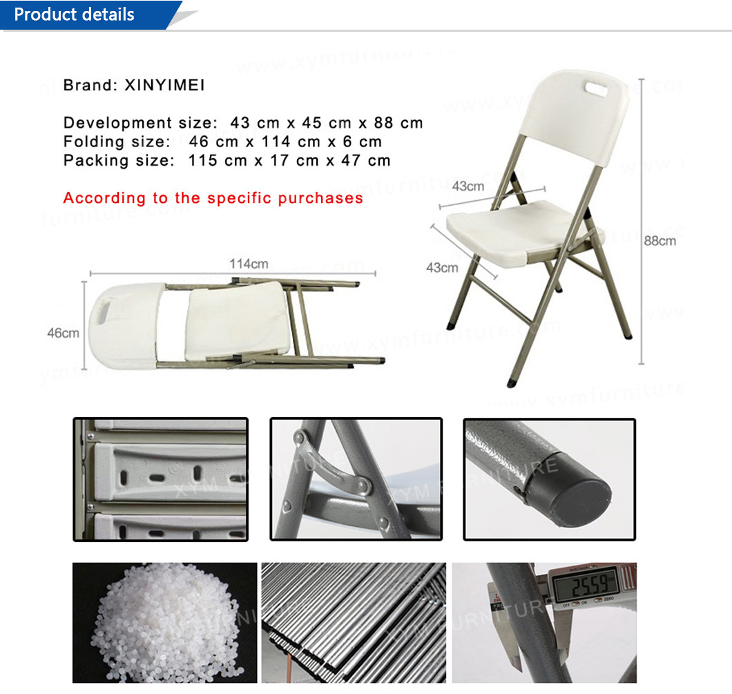 Cheap Outdoor Plastic Used Metal Folding Chair for Sale