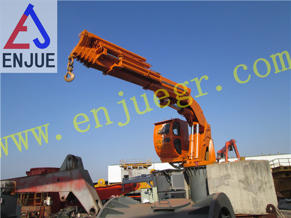 Hydraulic Telescoping Boom Ship Crane with BV CCS ABS Certificated