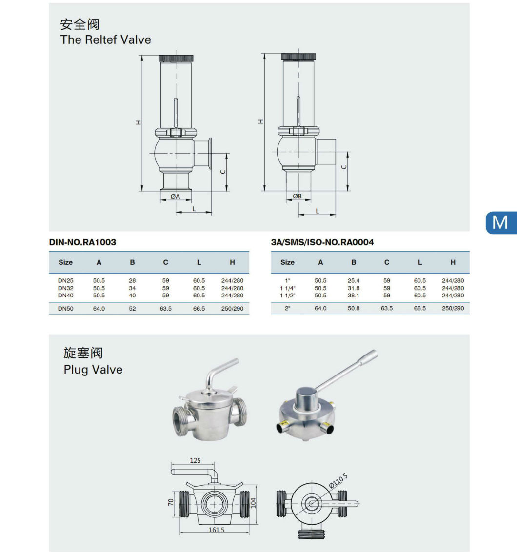 SS304 Sanitary Stainless Steel Safety Pressure Relief Valve