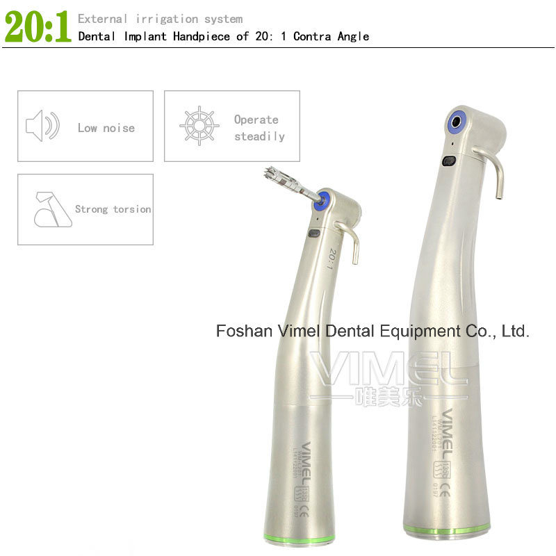 LED 20: 1 Dental Implant Handpiece Contra Angle Optical