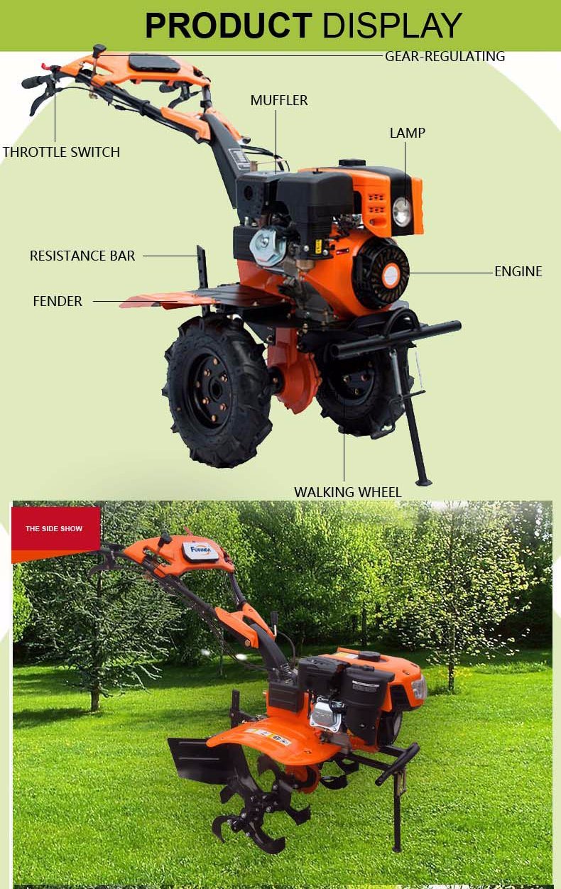 Diesel Powered Tiller 3.5kw 4.1kw 4.05kw Rotavator Cultivator Weeding Power Tiller for Garden for Agriculture
