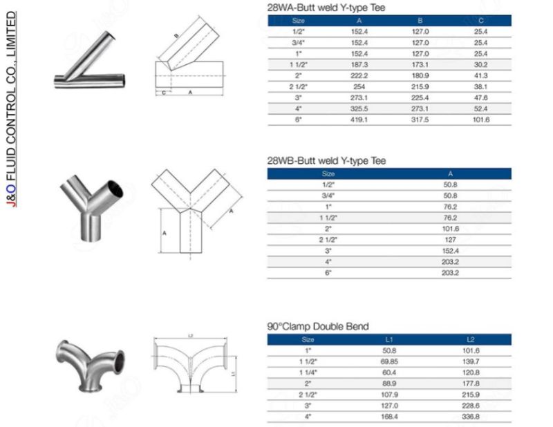 Sanitary Stainless Steel Pipe Accesories Bpe Clamp Type Equal Tee