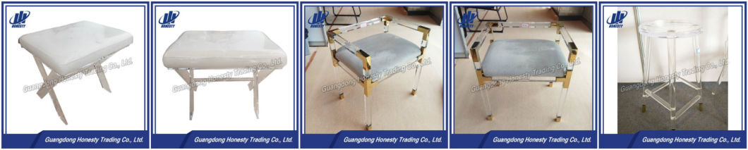 Yw-001 Top Sell Acrylic Bending Back Banquet Chair with Cushion